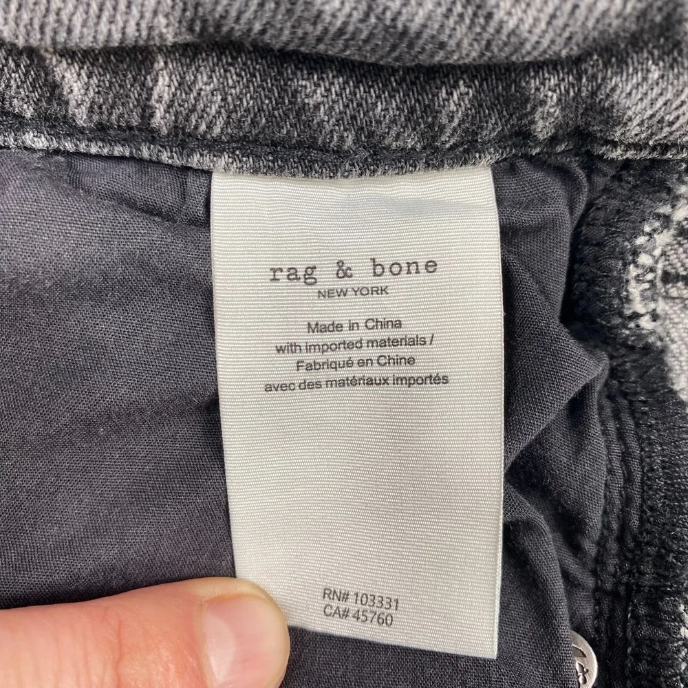 Rag & Bone Jeans Women's 33 Dark Gray Peyton Mid Rise‎ Bootcut Denim